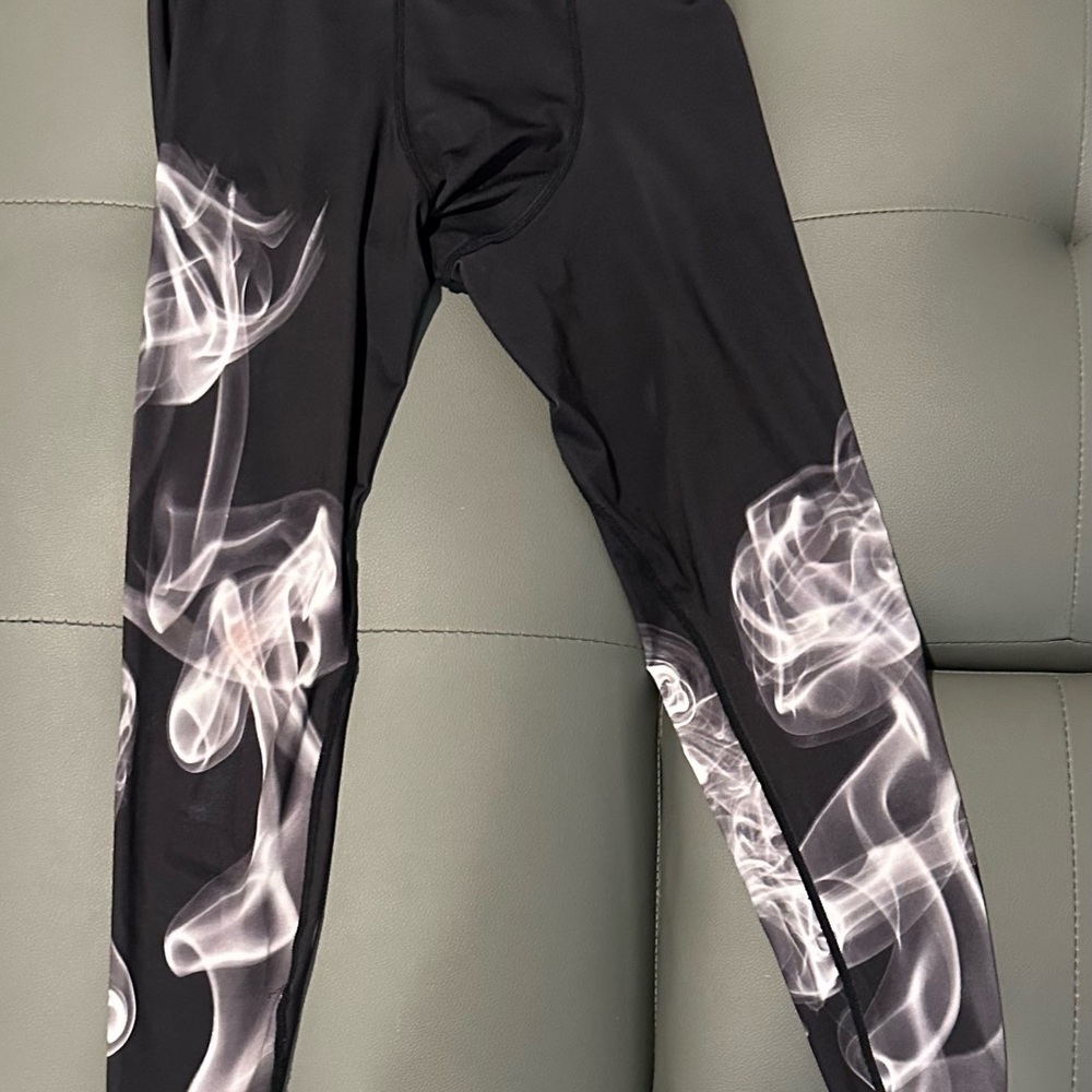 Men's Black Tight with Smoke Gray  Print